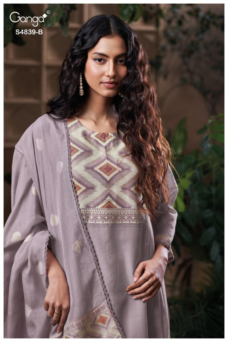 Ganga Jivara 4839 Viscose Woven Silk Jacquard Salwar Kameez Set — Wholesale Salwar Suits, Ganga wholesale from Surat — view 6