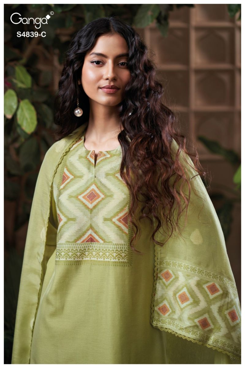 Ganga Jivara 4839 Viscose Woven Silk Jacquard Salwar Kameez Set