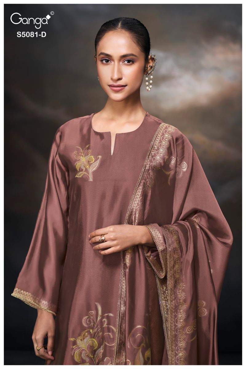 Ganga Mansie 5081 Viscose Wove Silk Jacquard Work Salwar Kameez Set — Wholesale Dress Material, Ganga wholesale from Surat — view 11