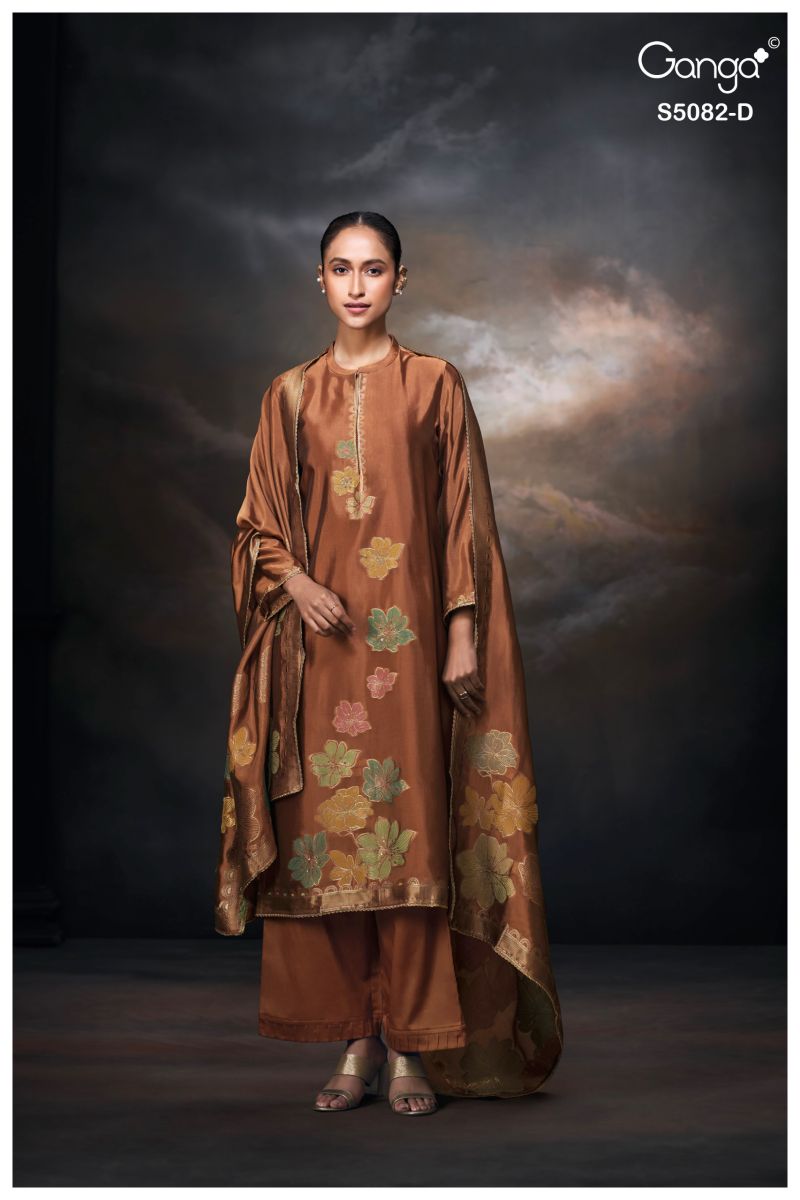 Ganga Phiona 5082 Viscose Woven Silk Jacquard Salwar Kameez — Wholesale Dress Material, Vardan Ethnic wholesale from Surat — view 3