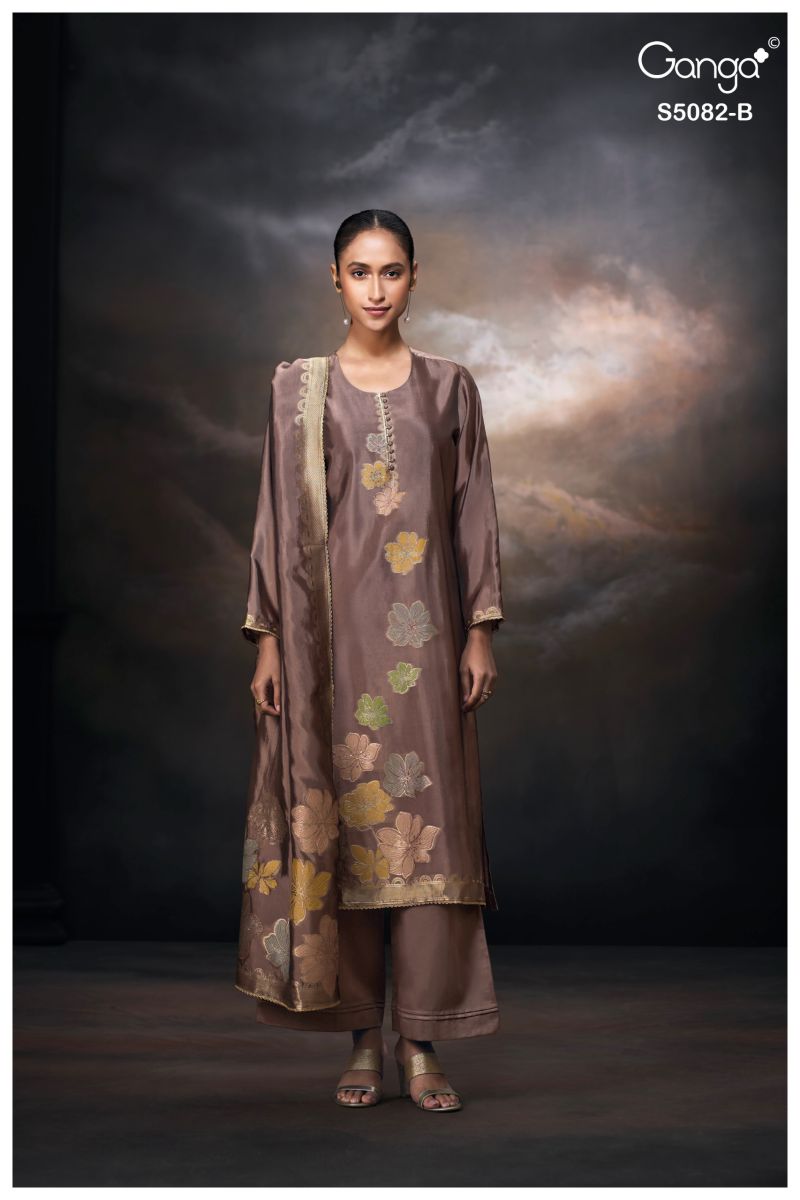 Ganga Phiona 5082 Viscose Woven Silk Jacquard Salwar Kameez