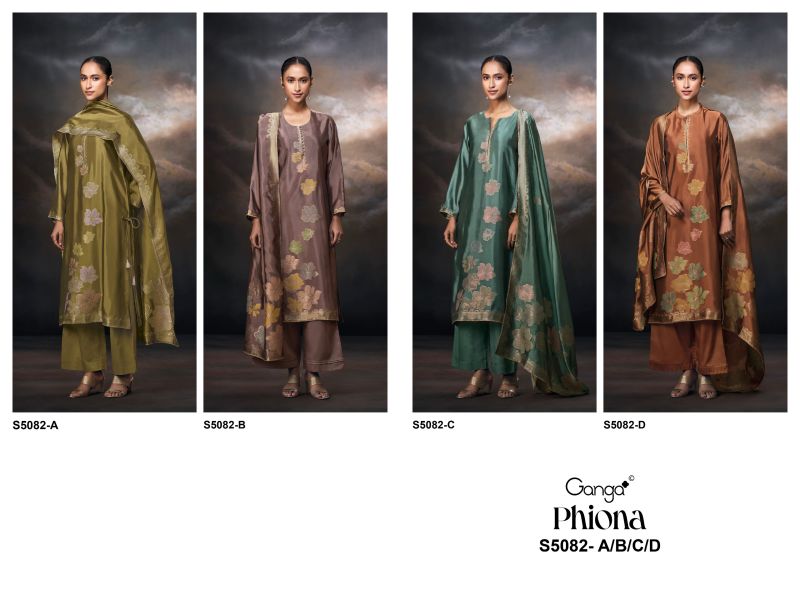 Ganga Phiona 5082 Viscose Woven Silk Jacquard Salwar Kameez — Wholesale Dress Material, Vardan Ethnic wholesale from Surat — view 6