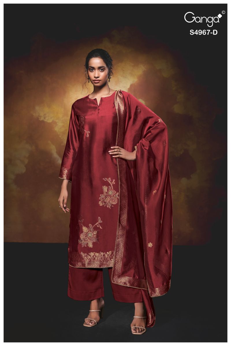 Ganga Raashii 4967 Viscose Embroidered Salwar Suit