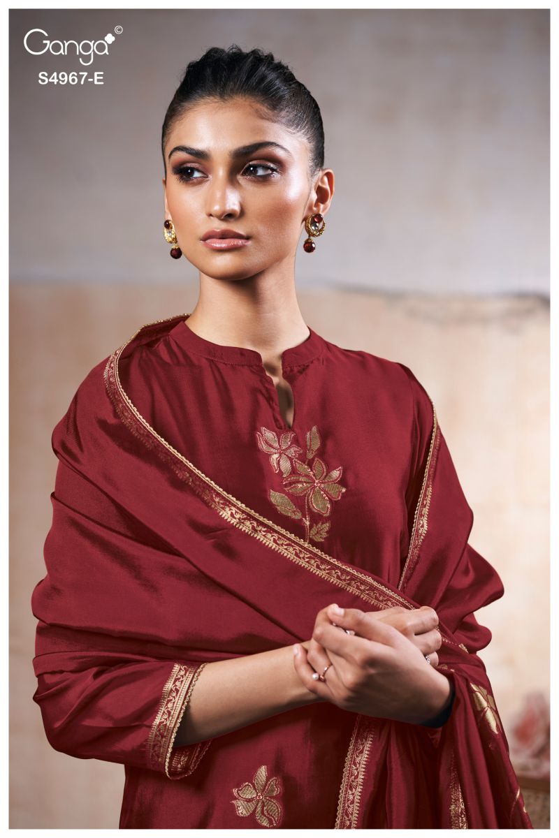 Ganga Raashii 4967 Viscose Embroidered Salwar Suit — Wholesale Salwar Suits, Ganga wholesale from Surat — view 12