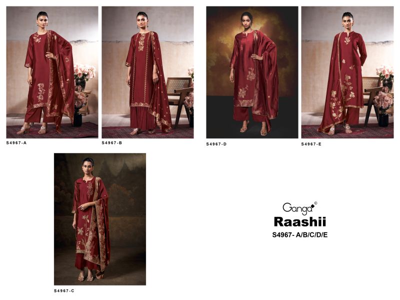 Ganga Raashii 4967 Viscose Embroidered Salwar Suit — Wholesale Salwar Suits, Ganga wholesale from Surat — view 11