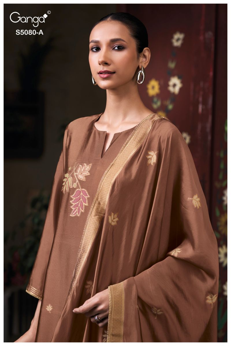 Ganga Saoirse 5080 Viscose Jacquard Work Salwar Kameez
