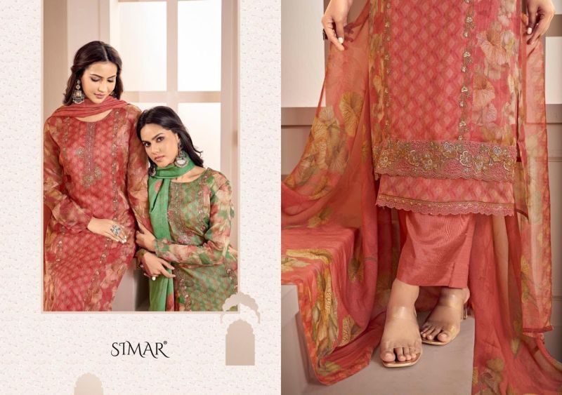 Glossy Simar Riha Viscose Muslin Digital Printed Salwar Kameez — Wholesale Dress Material, Vardan Ethnic wholesale from Surat — view 3