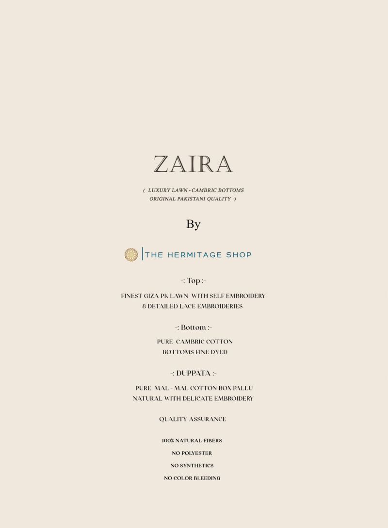 Hermitage Zaira Fiest Giza Pk Embroidered Dress Material Catalog — Wholesale Dress Material, Vardan Ethnic wholesale from Surat — view 9