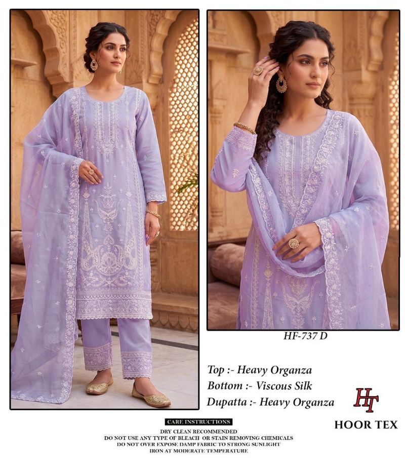 Hoor Tex 737  Heavy Organza Readymade Pakistani Salwar Suit