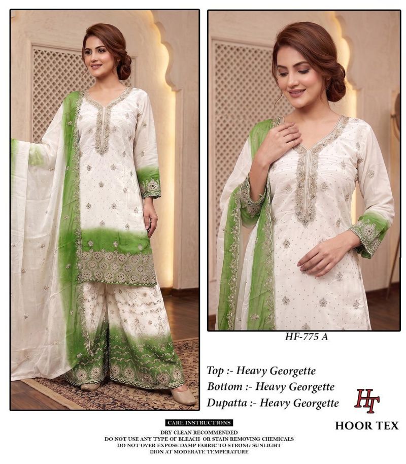 Hoor Tex 775 A To D Georgette Embroidered Salwar Kameeez Catalog — Wholesale Salwar Suits, hoor Tex wholesale from Surat — view 2