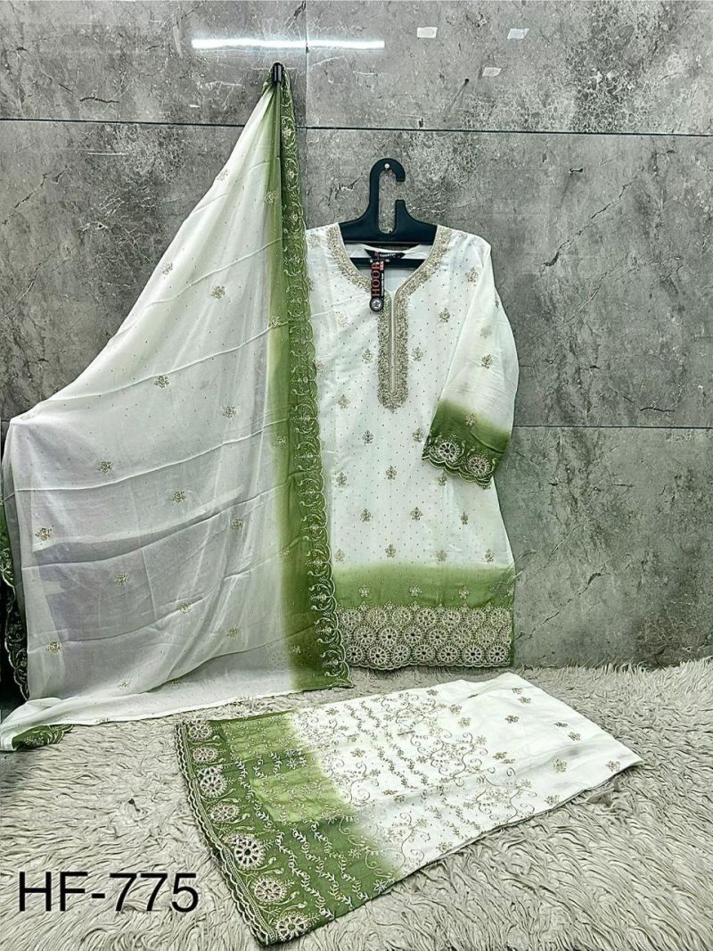 Hoor Tex 775 A To D Georgette Embroidered Salwar Kameeez Catalog — Wholesale Salwar Suits, hoor Tex wholesale from Surat — view 8