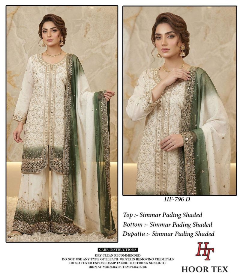 Hoor Tex 796 Simmar Pading Sheded Embroidered Salwar Kameez