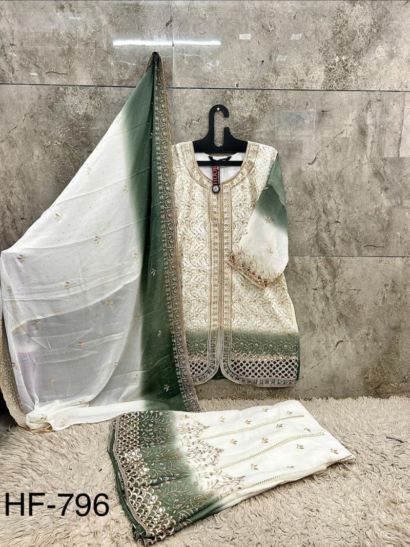 Hoor Tex 796 Simmar Pading Sheded Embroidered Salwar Kameez — Designer Readymade Suits, hoor Tex wholesale from Surat — view 9