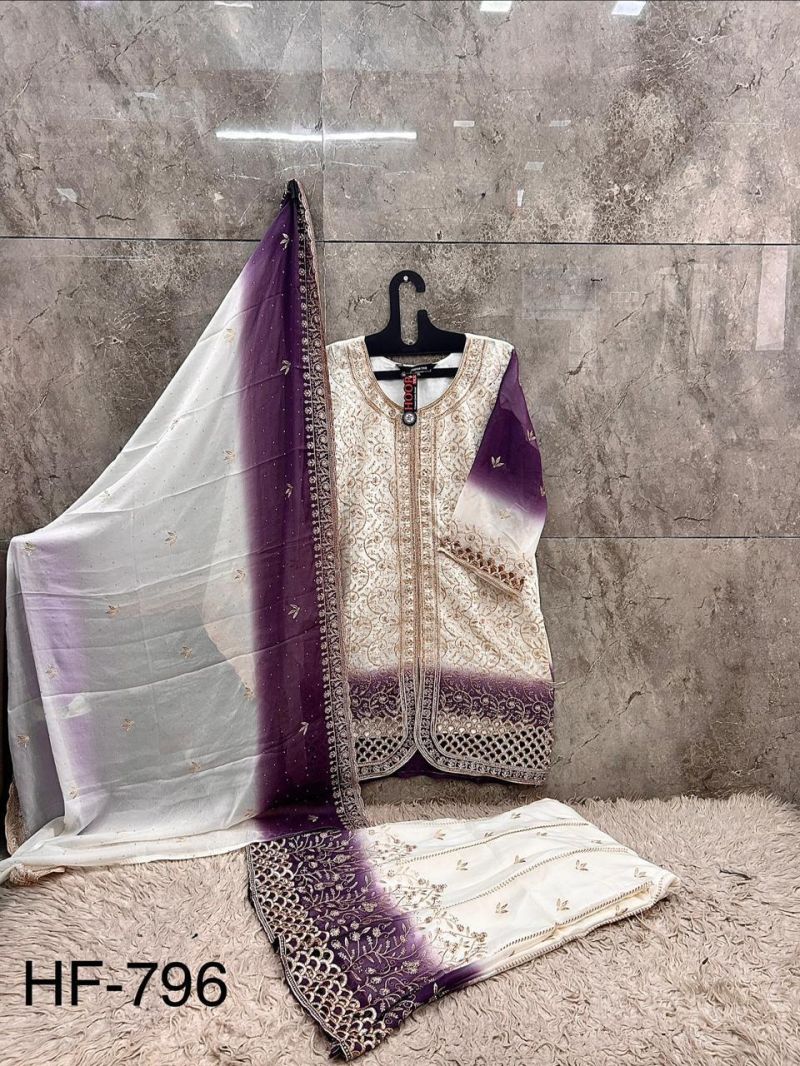 Hoor Tex 796 Simmar Pading Sheded Embroidered Salwar Kameez — Designer Readymade Suits, hoor Tex wholesale from Surat — view 8