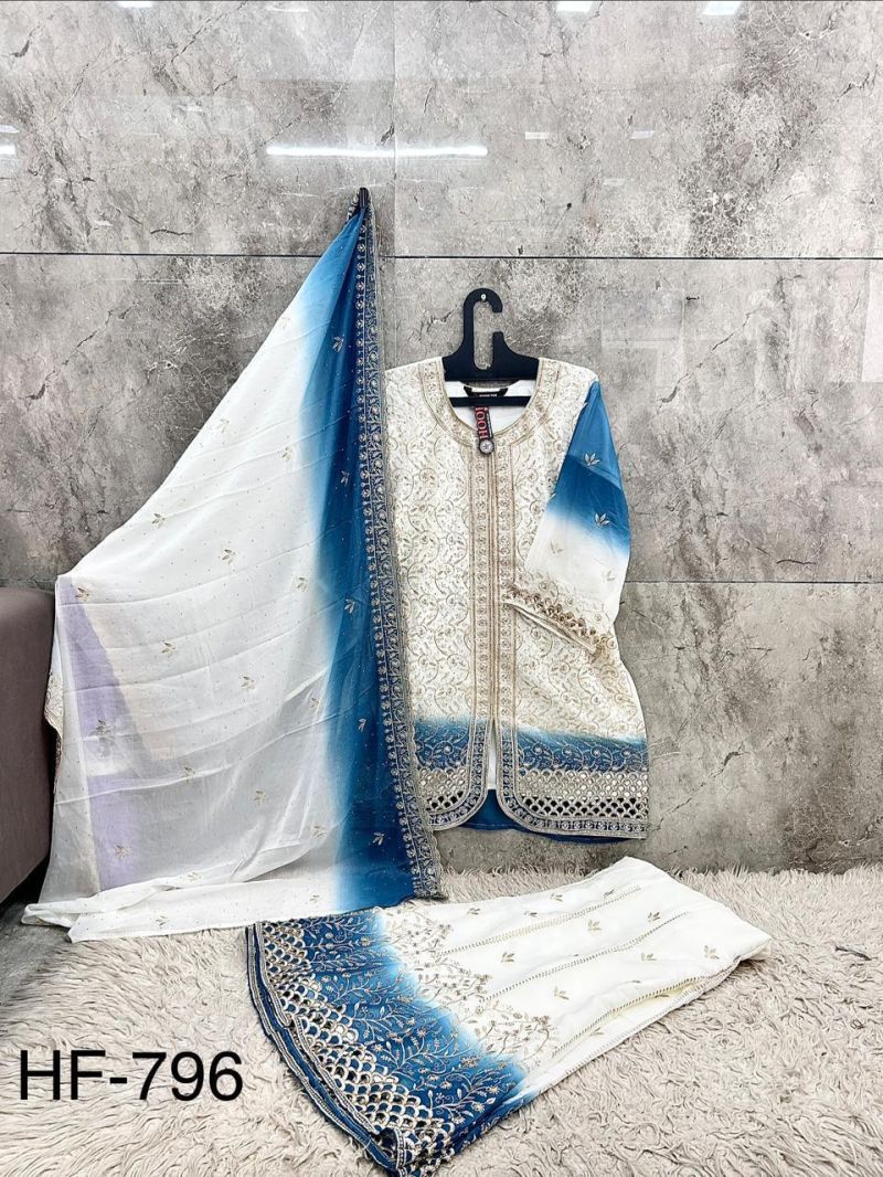 Hoor Tex 796 Simmar Pading Sheded Embroidered Salwar Kameez — Designer Readymade Suits, hoor Tex wholesale from Surat — view 7