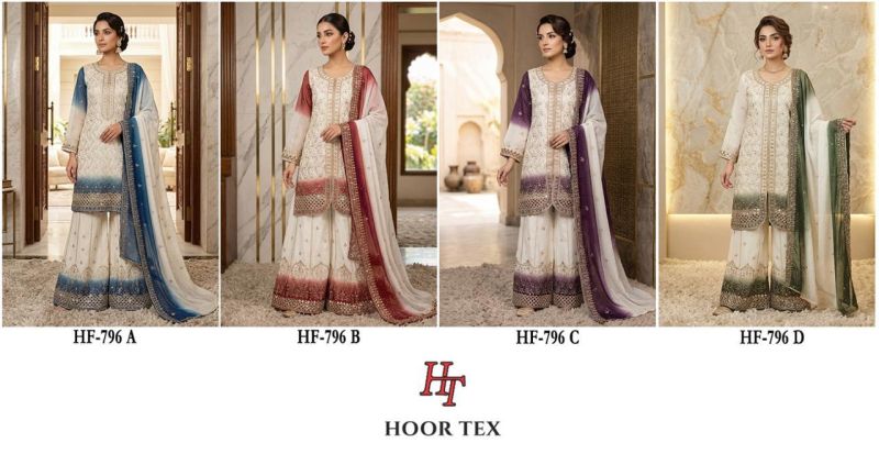 Hoor Tex 796 Simmar Pading Sheded Embroidered Salwar Kameez — Designer Readymade Suits, hoor Tex wholesale from Surat — view 5