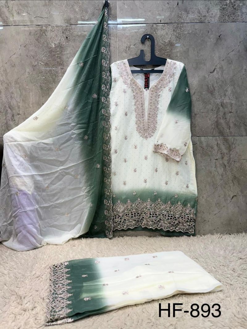 Hoor Tex 893 A To D Georgette Embroidered Salwar Kameez Catalog — Wholesale Kurtis, hoor Tex wholesale from Surat — view 8