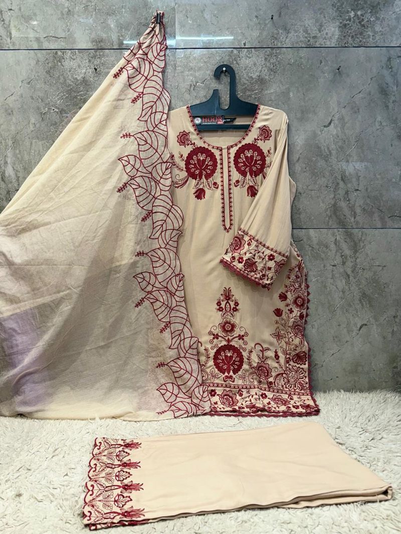 Hoor Tex 950 A To D Rayon Satin Embroidered Salwar Kameez Catalog — Wholesale Salwar Suits, hoor Tex wholesale from Surat — view 5
