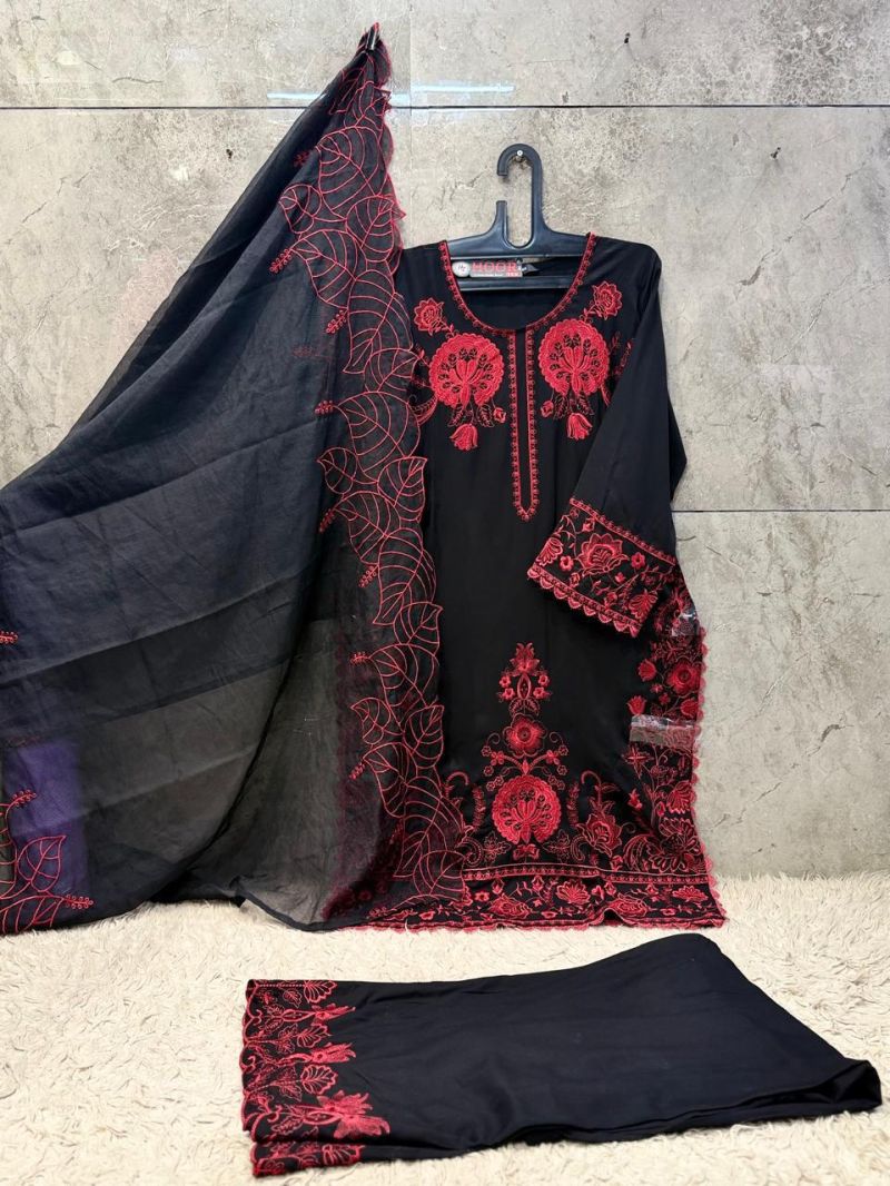 Hoor Tex 950 A To D Rayon Satin Embroidered Salwar Kameez Catalog — Wholesale Salwar Suits, hoor Tex wholesale from Surat — view 6