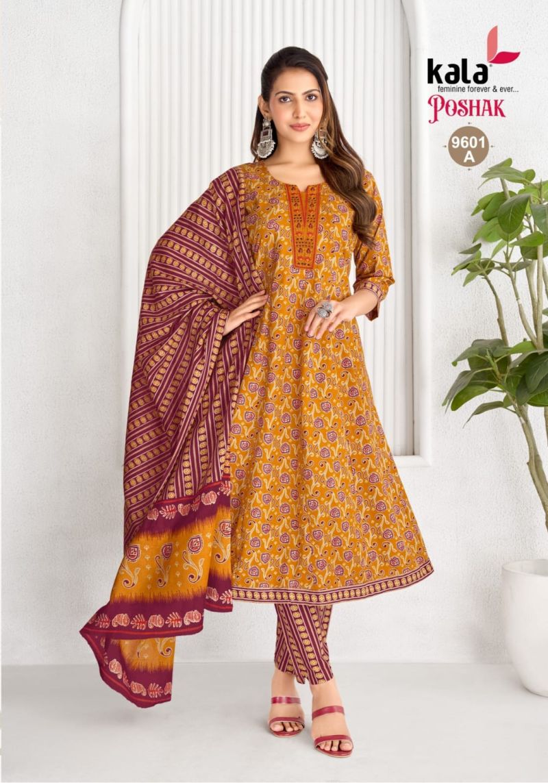 Kala Poshak Vol 5 Cotton Printed Anarkali Kurti With Bottom Dupatta Set — Wholesale Kurtis, MPA wholesale from Surat — view 4