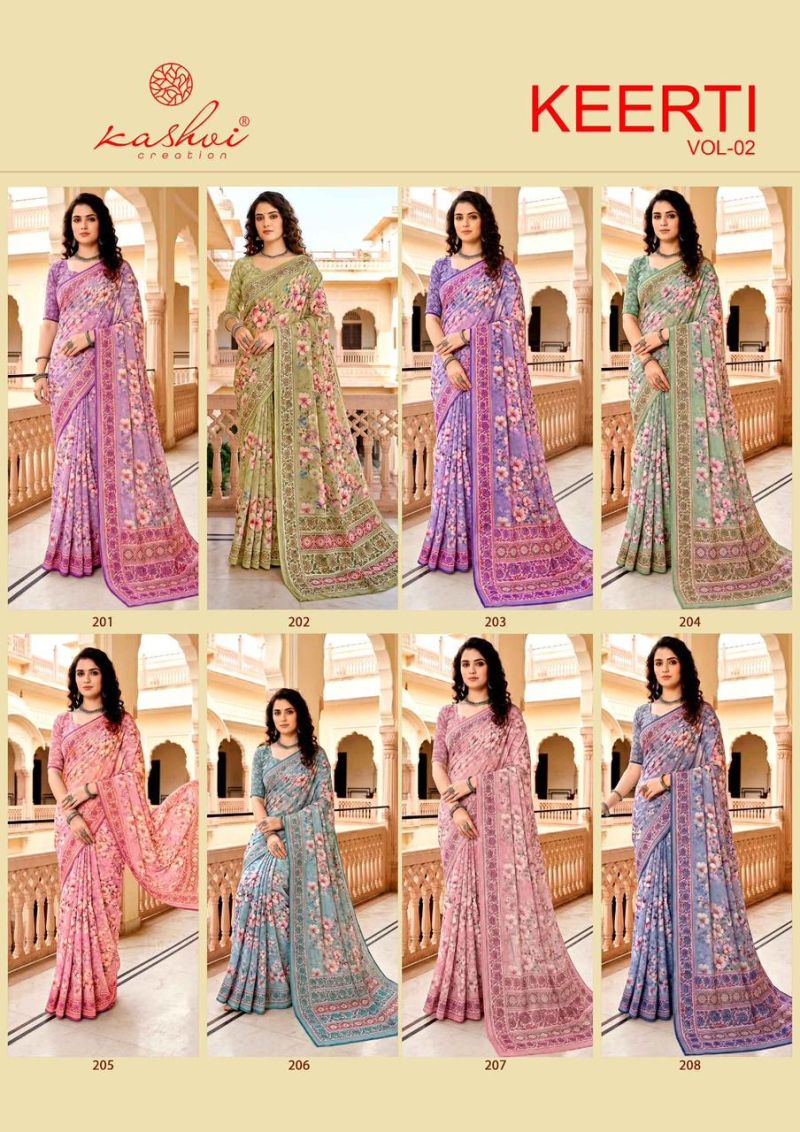 Kashvi Keerti Vol 2 Raga Digital Printed Saree Catalog — Wholesale Sarees, Vardan Ethnic wholesale from Surat — view 9