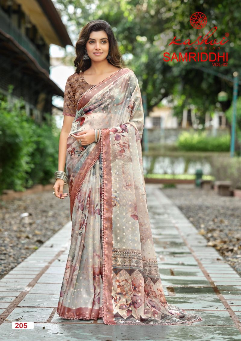 Kashvi Samriddhi Vol 2 Nc Moss Butti Work Saree Collection — Wholesale Sarees, Kashvi wholesale from Surat — view 4