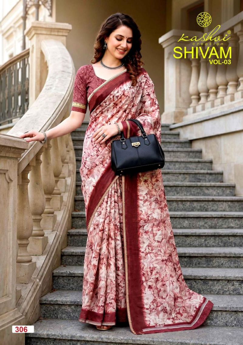 Kashvi Shivam Vol 3 Dull Moss Viscose Saree Catalog — Saree, Vardan Ethnic wholesale from Surat — view 6