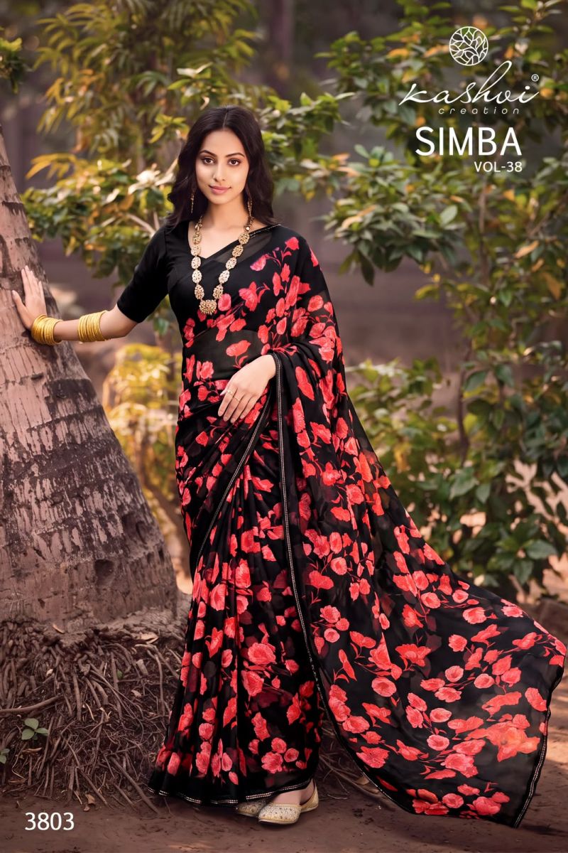 Kashvi Simba Vol 38 Georgette Printed Saree Catalog