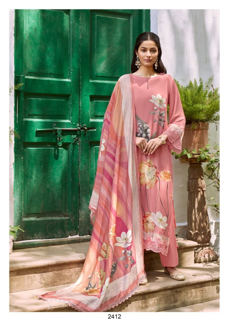 Kimora Dehri Vol 92 Muslin Digital Printed Patch Embroidery Salwar Kameez Dress Material — Wholesale Salwar Suits, Aanchi wholesale from Surat — view 2