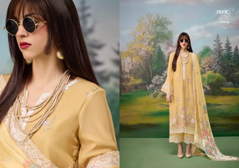Kimora Heer Jaani Vol 256 Muslin Resham Embroidered Salwar Suit — Wholesale Salwar Suits, Kimora wholesale from Surat — view 8