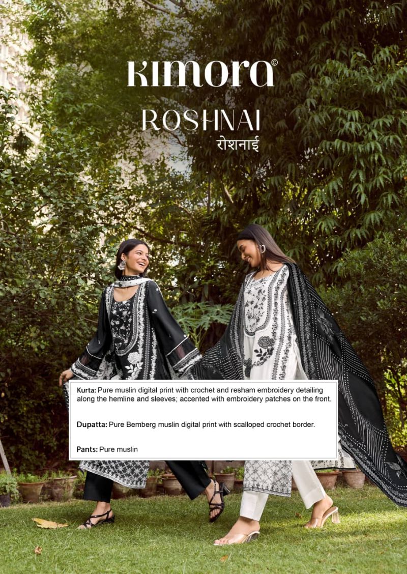 Kimora Roshnai Vol 90 Muslin Digital Printed Salwar Kameez Catalog — Printed Cotton Dress Material, Vardan Ethnic wholesale from Surat — view 9