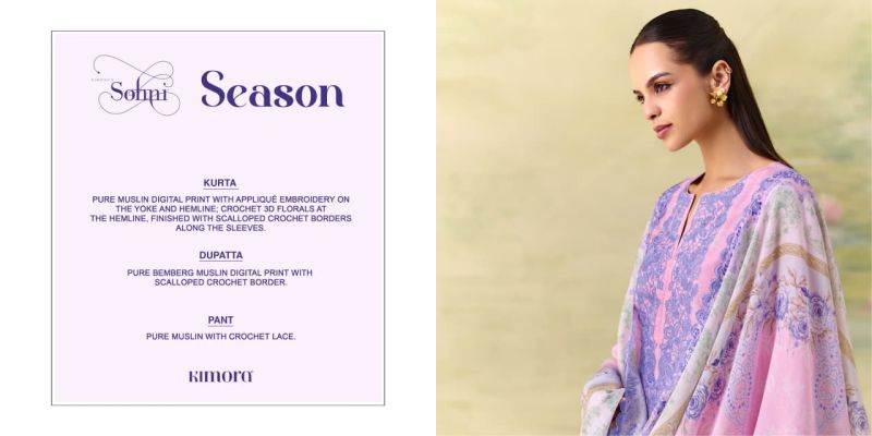 Kimora Sohni Season Muslin Digital Printed Salwar Kameez Catalog — Wholesale Dress Material, Vardan Ethnic wholesale from Surat — view 14