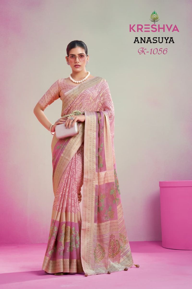 Kreshva Anasuya Pv Georgette Luxury Printed Saree — Wholesale Sarees, Kreshva wholesale from Surat — view 2