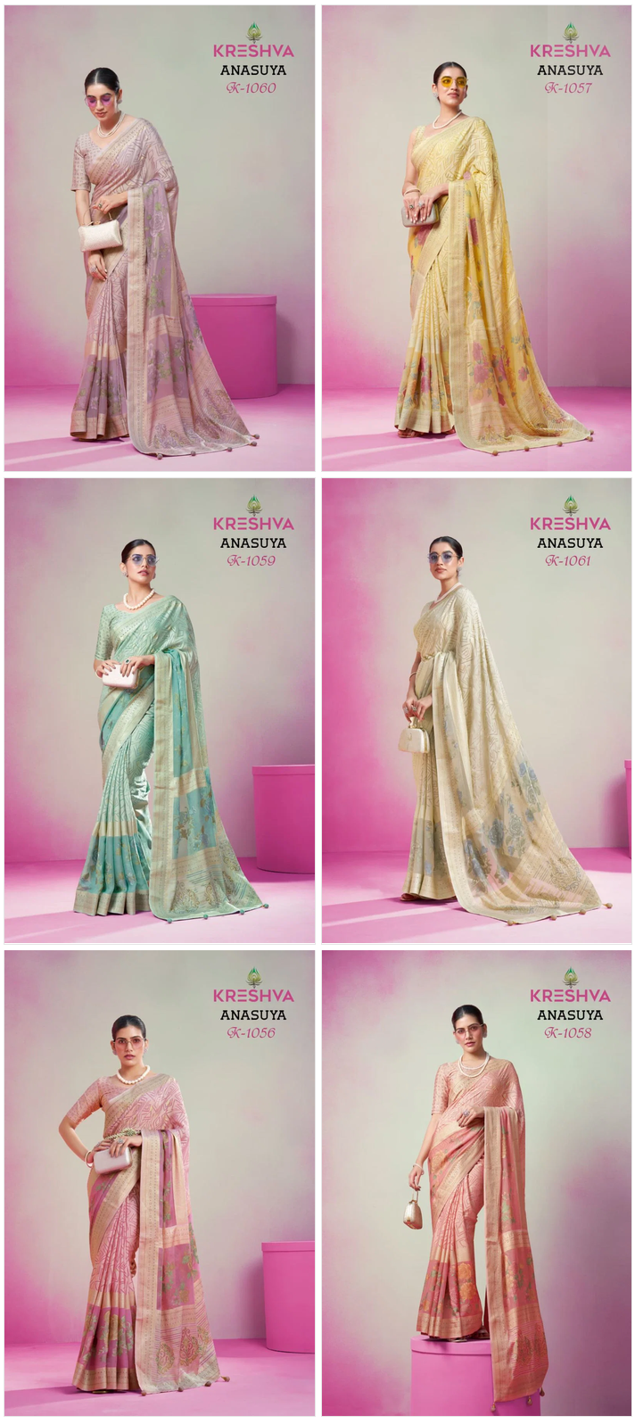 Kreshva Anasuya Pv Georgette Luxury Printed Saree — Wholesale Sarees, Kreshva wholesale from Surat — view 7