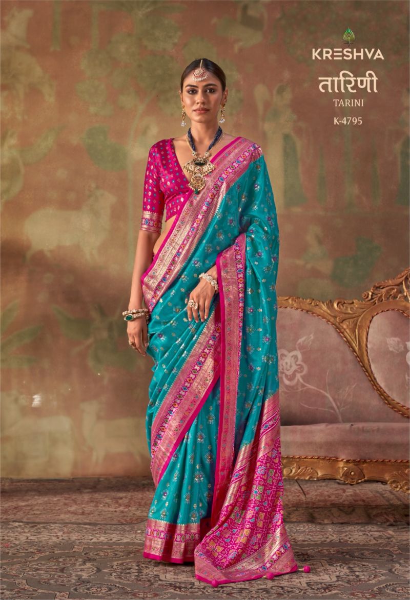 Kreshva Tarini Silk Classic Patola Design Saree Collection — Wholesale Sarees, Kreshva wholesale from Surat — view 6