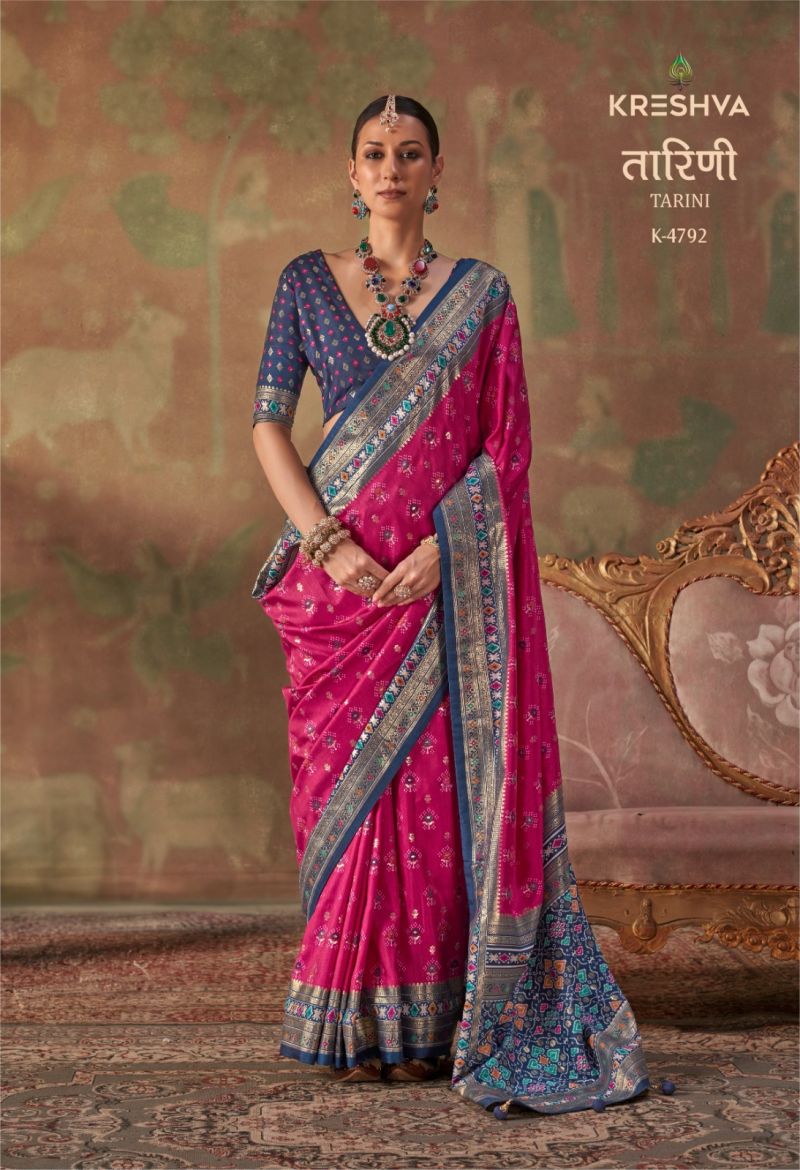 Kreshva Tarini Silk Classic Patola Design Saree Collection — Wholesale Sarees, Kreshva wholesale from Surat — view 3