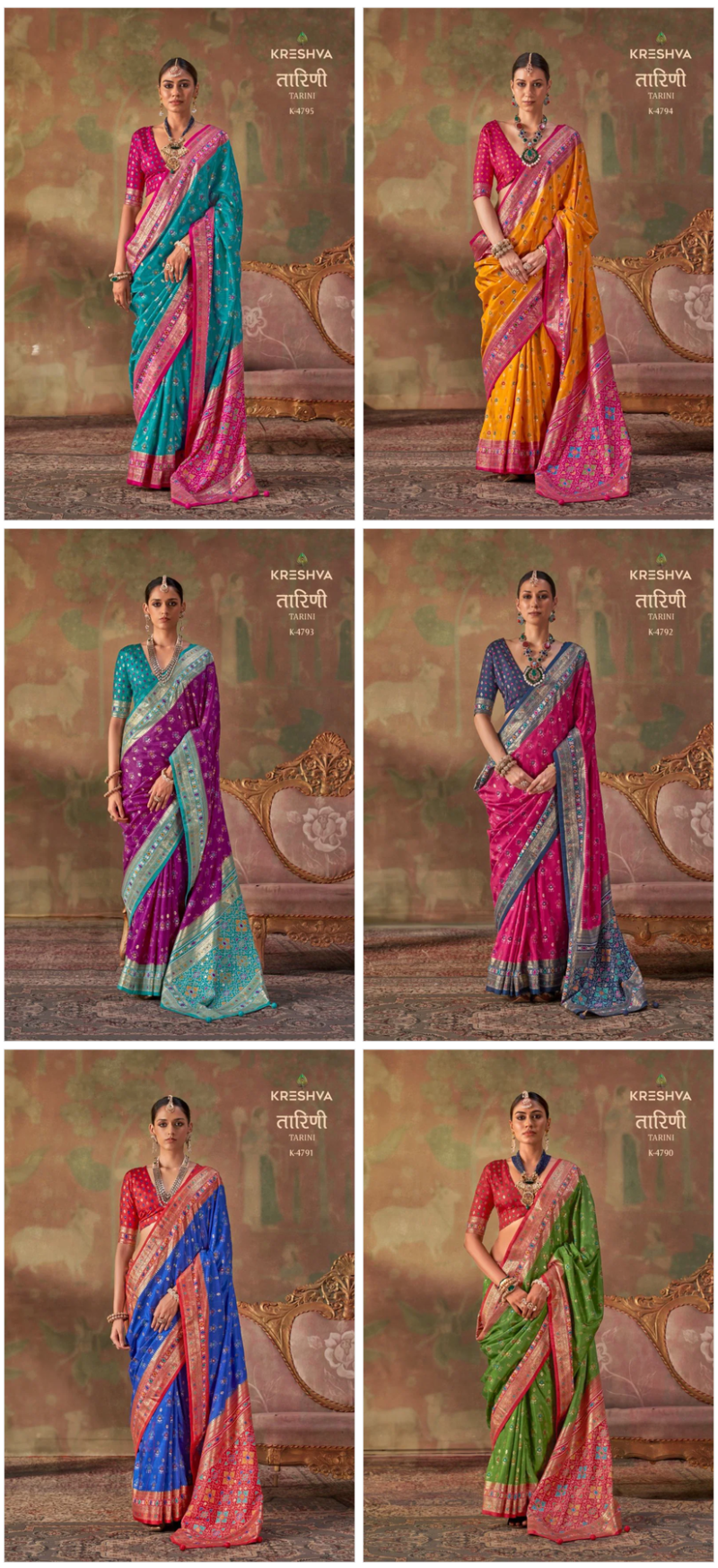 Kreshva Tarini Silk Classic Patola Design Saree Collection — Wholesale Sarees, Kreshva wholesale from Surat — view 7