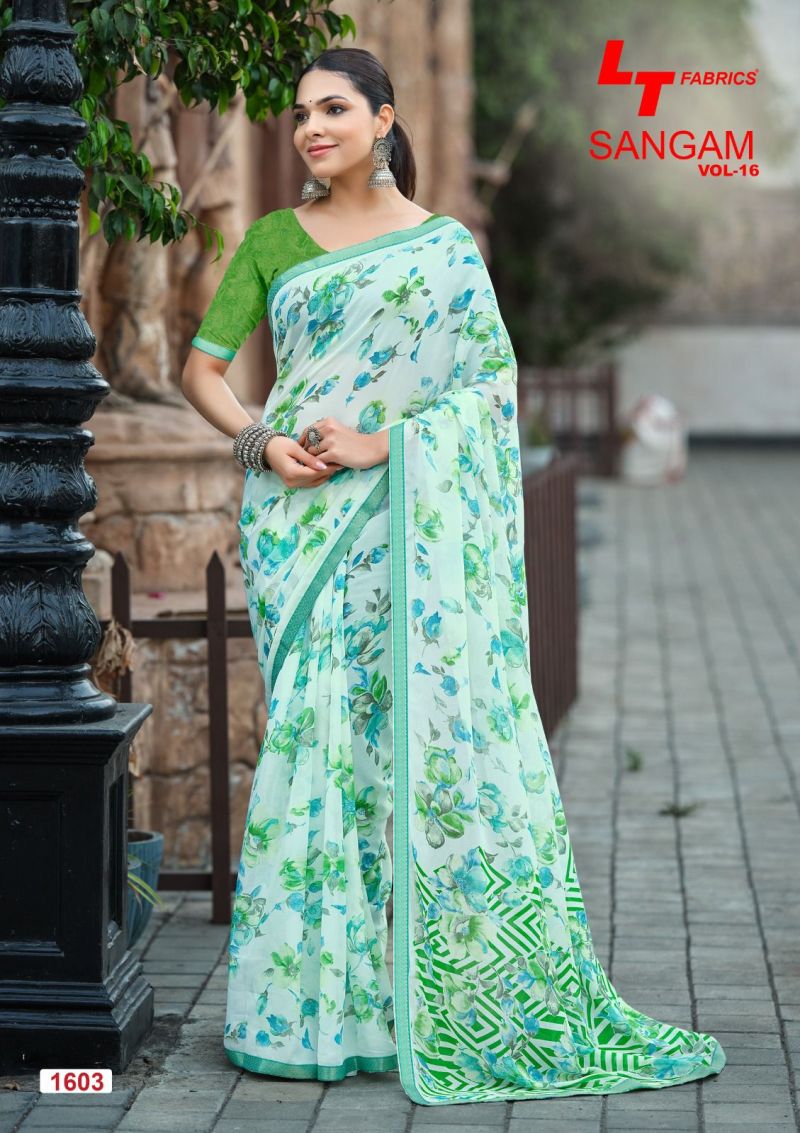 Lt Sangam Vol 16 Micro Printed Saree Catalog