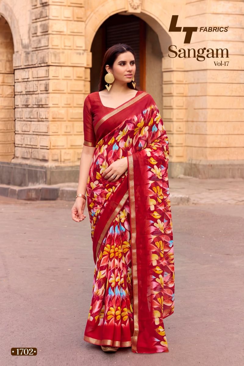 Lt Sangam Vol 17 Micro Printed Saree Collection — Wholesale Sarees, L.T.FASHIONS wholesale from Surat — view 8