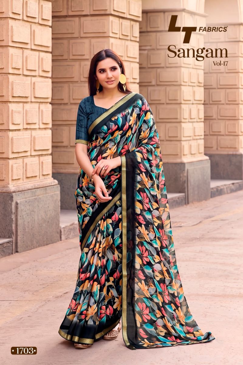 Lt Sangam Vol 17 Micro Printed Saree Collection — Wholesale Sarees, L.T.FASHIONS wholesale from Surat — view 7