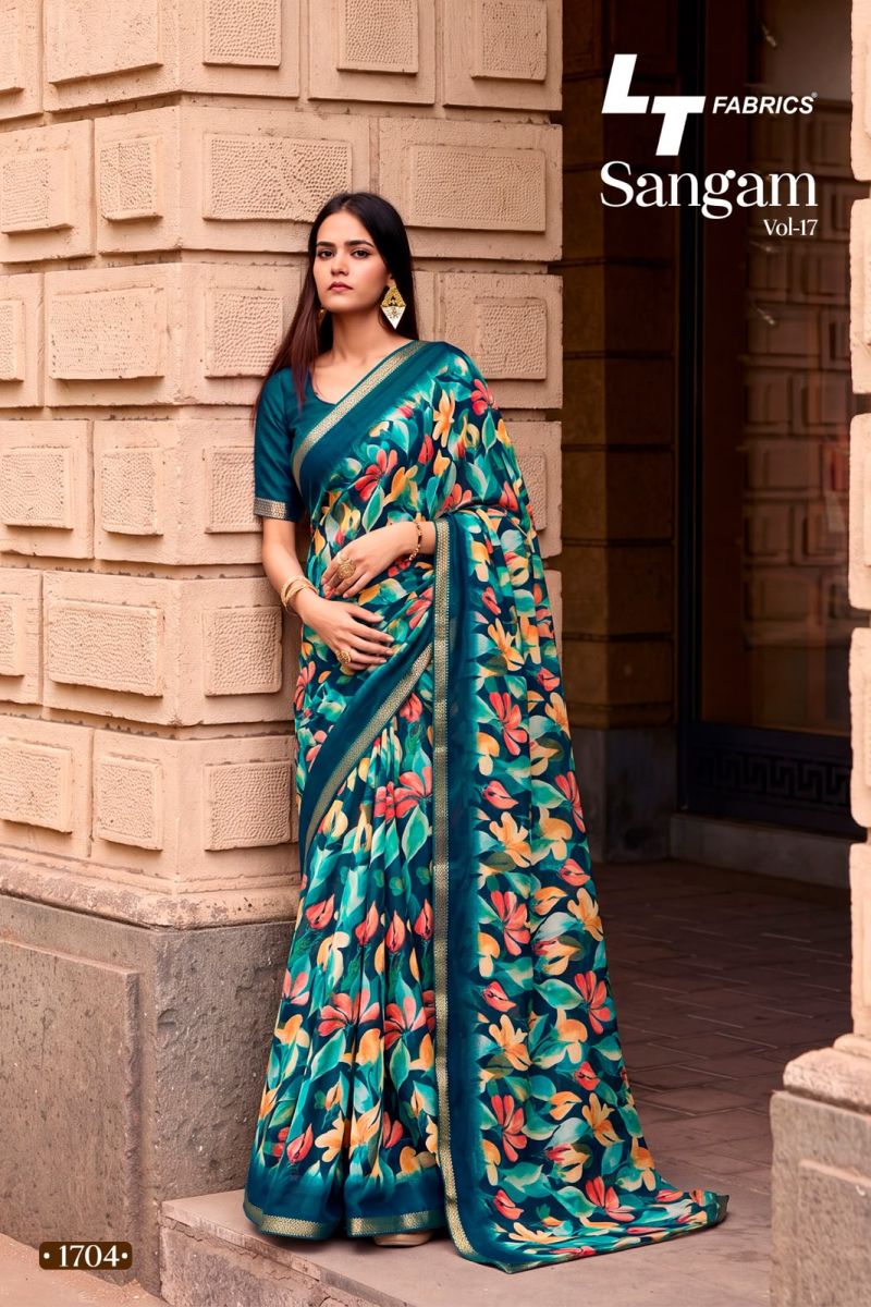 Lt Sangam Vol 17 Micro Printed Saree Collection — Wholesale Sarees, L.T.FASHIONS wholesale from Surat — view 6