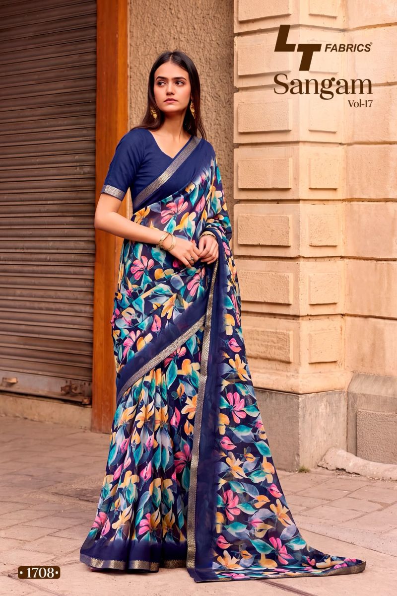Lt Sangam Vol 17 Micro Printed Saree Collection — Wholesale Sarees, L.T.FASHIONS wholesale from Surat — view 4