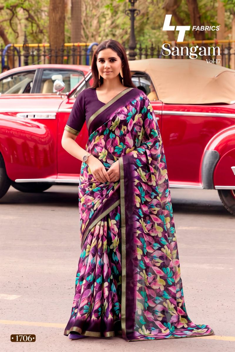 Lt Sangam Vol 17 Micro Printed Saree Collection — Wholesale Sarees, L.T.FASHIONS wholesale from Surat — view 3