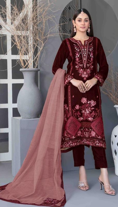Mah E Rooh 4226 Velvet Embroidered Sequence Work Salwar Kameez Catalog 5956