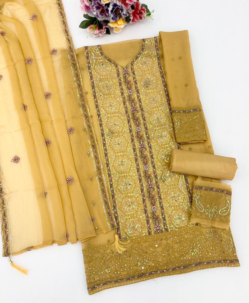 Mah E Rooh 4245 A To D Chiffon Embroidered Salwar Kameez Catalog — Wholesale Salwar Kameez, Vardan Ethnic wholesale from Surat — view 7