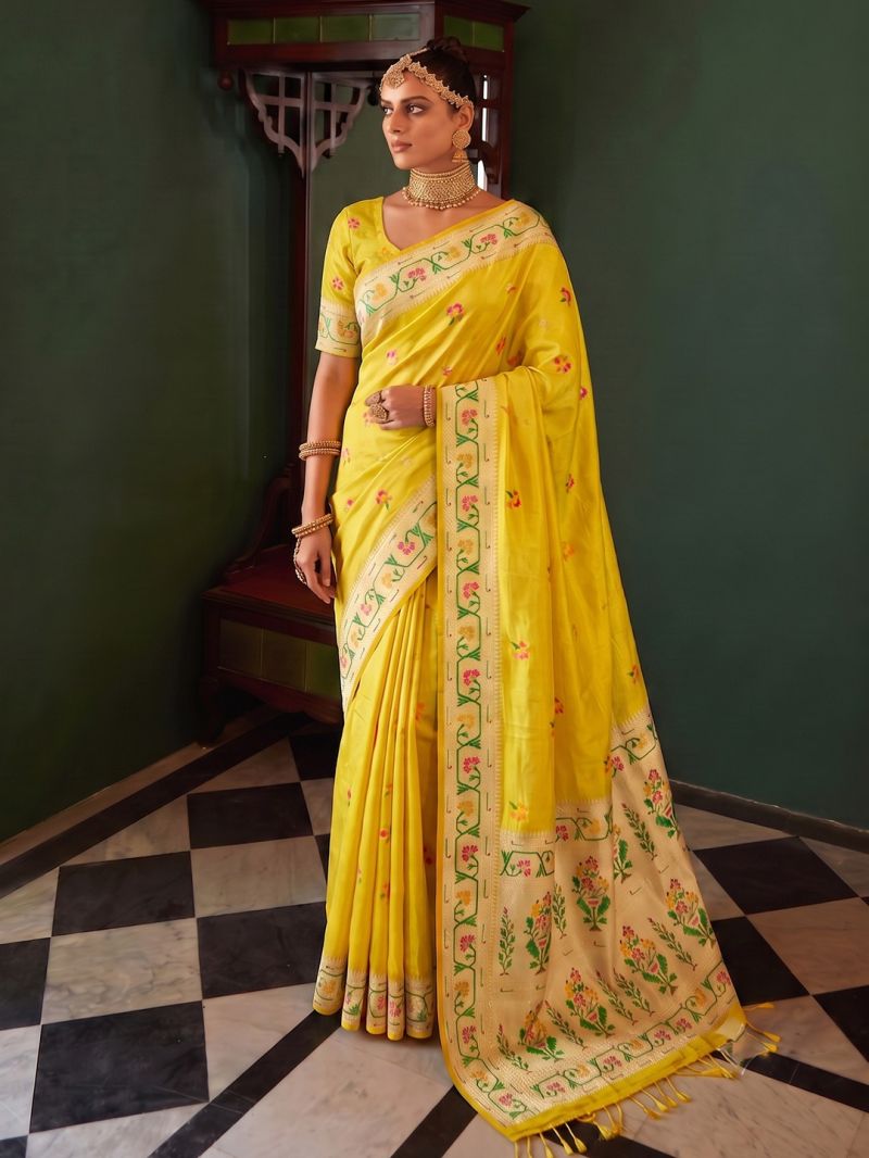 Ast Maheswari Silk Tissue Silk Meena Worked Saree Catalog — Wholesale Sarees, Astita wholesale from Surat — view 2