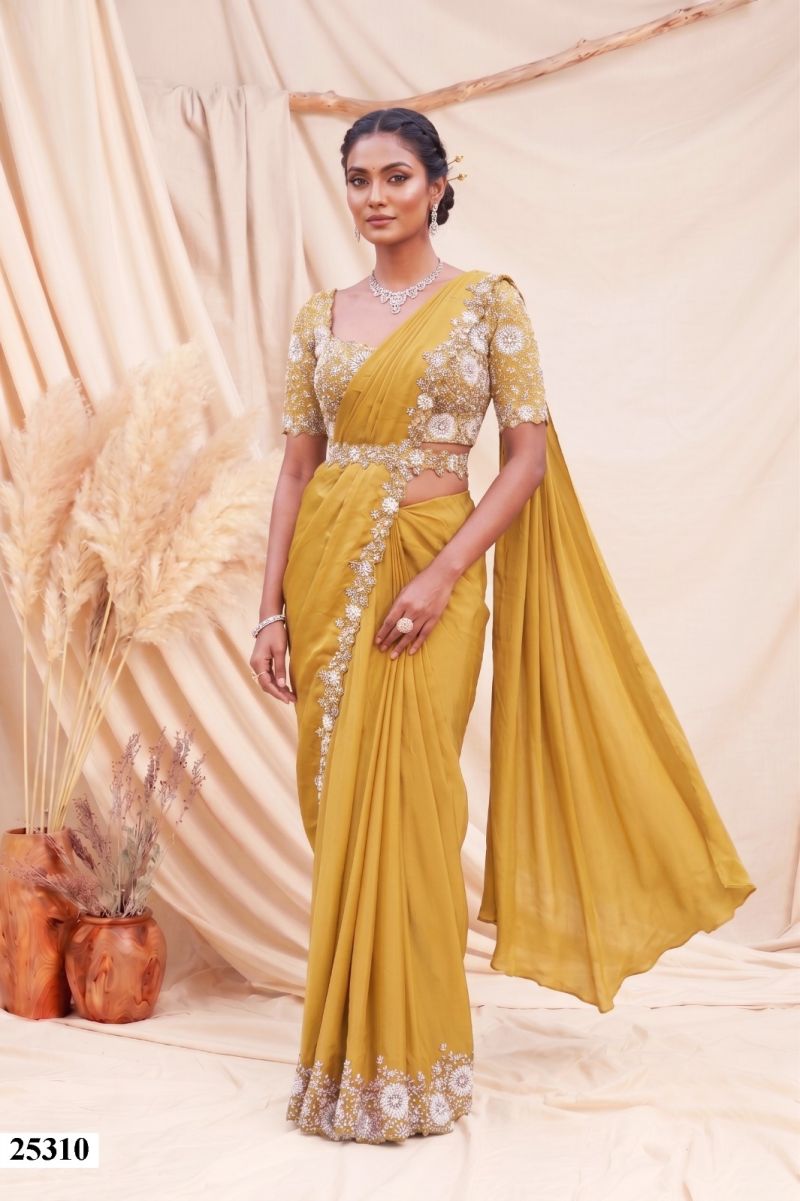 Mahotsav Mohmanthan 23500 Luna Crepe Ready To Wear Silk Saree — Wholesale, Mahotsav wholesale from Surat — view 6