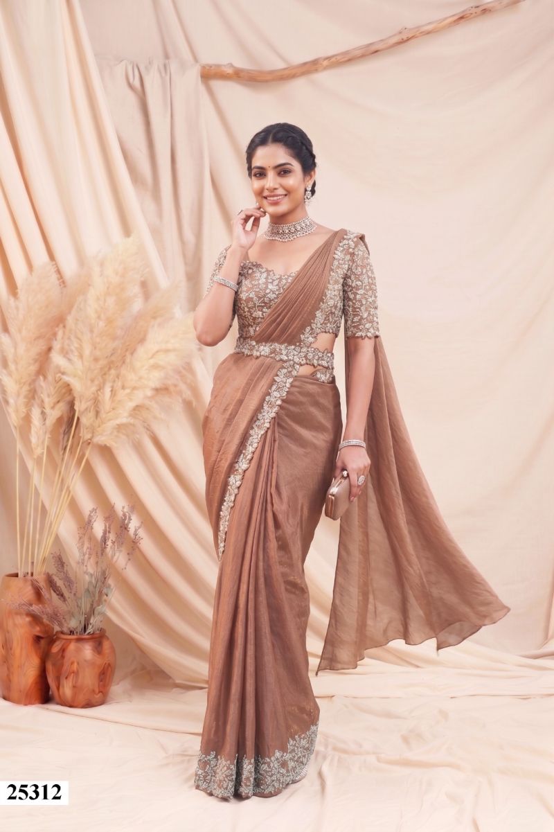 Mahotsav Mohmanthan 23500 Luna Crepe Ready To Wear Silk Saree — Wholesale, Mahotsav wholesale from Surat — view 5