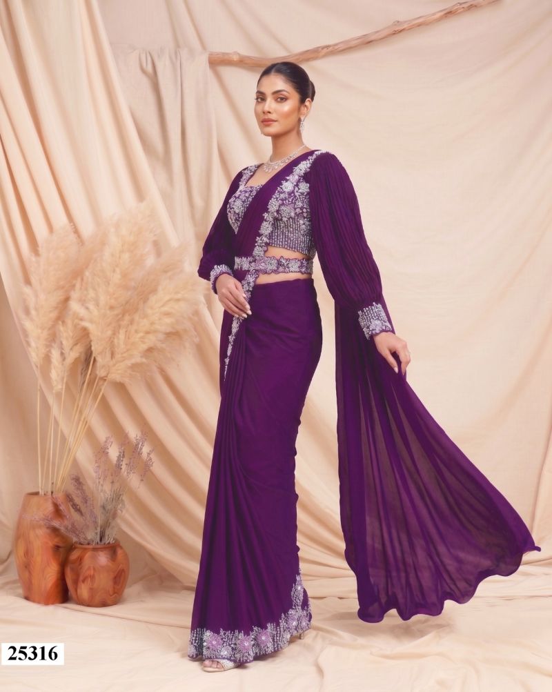 Mahotsav Mohmanthan 23500 Luna Crepe Ready To Wear Silk Saree — Wholesale, Mahotsav wholesale from Surat — view 4