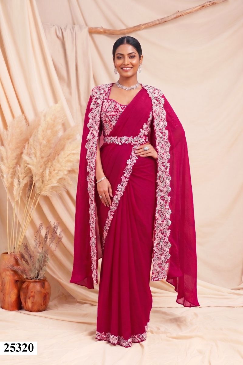Mahotsav Mohmanthan 23500 Luna Crepe Ready To Wear Silk Saree — Wholesale, Mahotsav wholesale from Surat — view 3